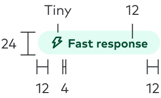 Specifications for the pill component spacing